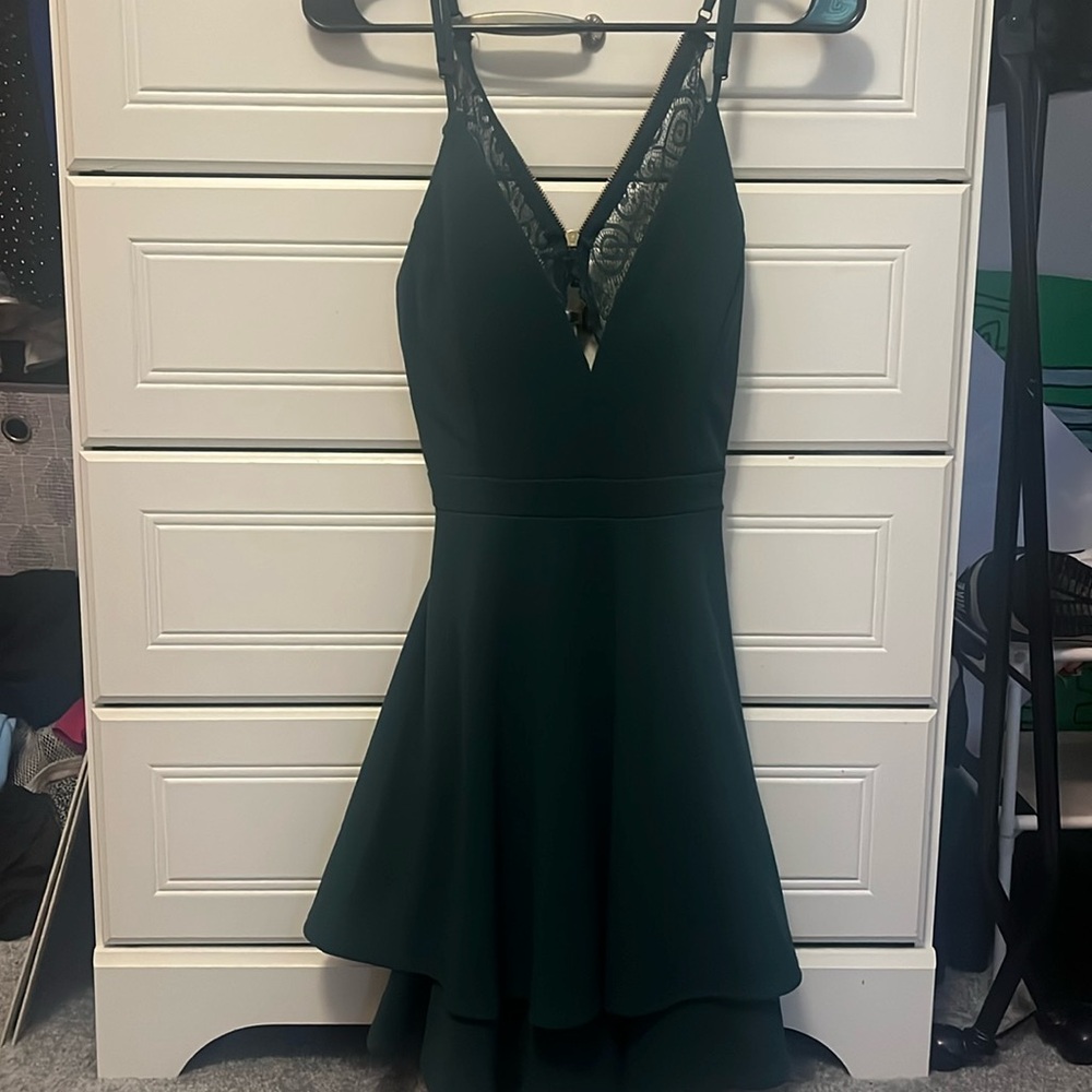 Flowy Mini Dress, with lace zip up back